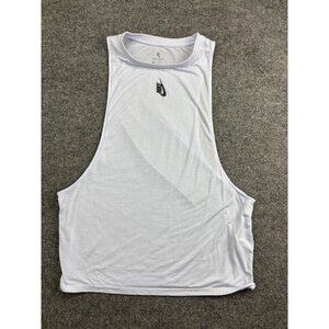 Nike Dri-FIT Tank Top Mens Medium White Training Running Sleeveless Swoosh Gym